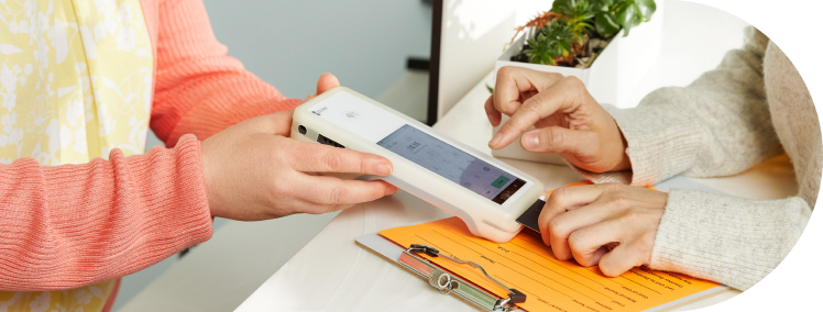 Card transaction over the counter